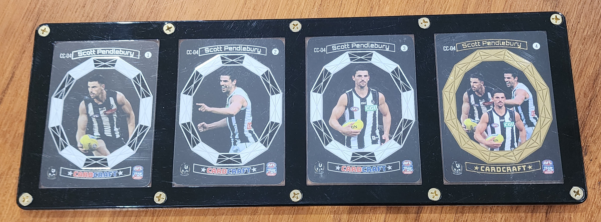 2021 AFL Teamcoach Scott Pendlebury 24 Kt Gold Card Craft + Complete Set CC-04