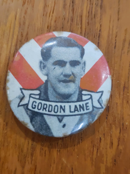 1950s Argus Football Badge - Sth Melbourne Gordon Lane