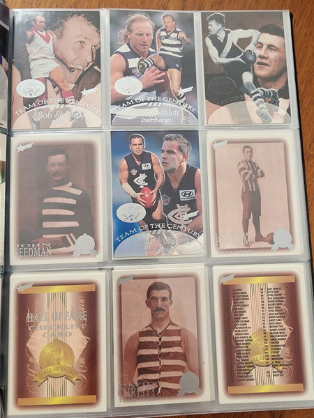 1996 AFL Hall Of Fame Platinum Set Inc Triple Brownlow Signature card (Dick Reynolds, Ian Stewart, Bob Skilton)