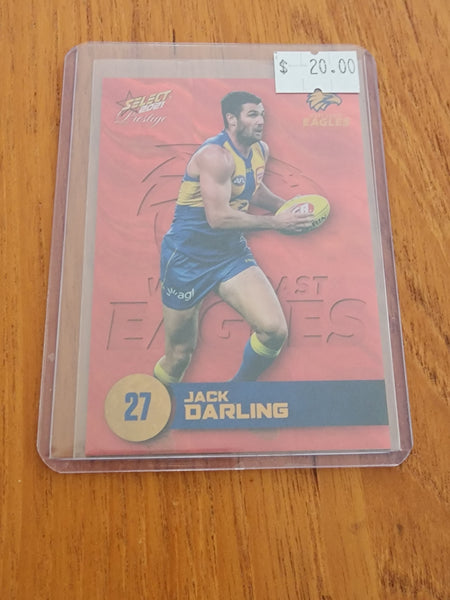 2021 AFL Select Prestige Red Parallel West Coast Jack Darling 156/210
