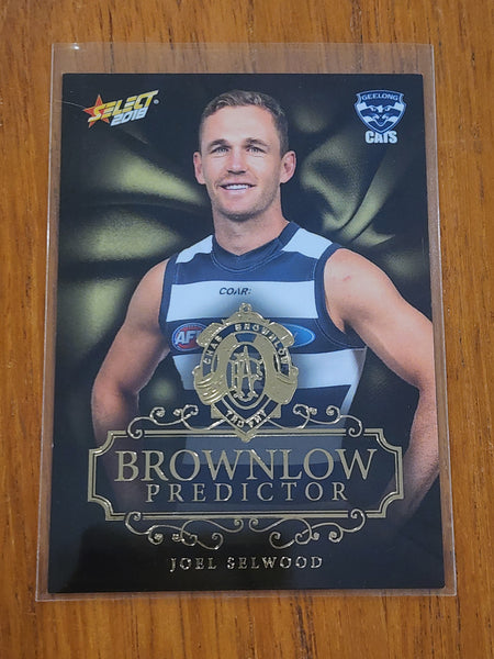 2018 AFL Select Gold Brownlow Predictor Joel Selwood Geelong LOW 001/250 BPG53