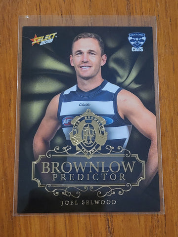 2018 AFL Select Gold Brownlow Predictor Joel Selwood Geelong LOW 001/250 BPG53