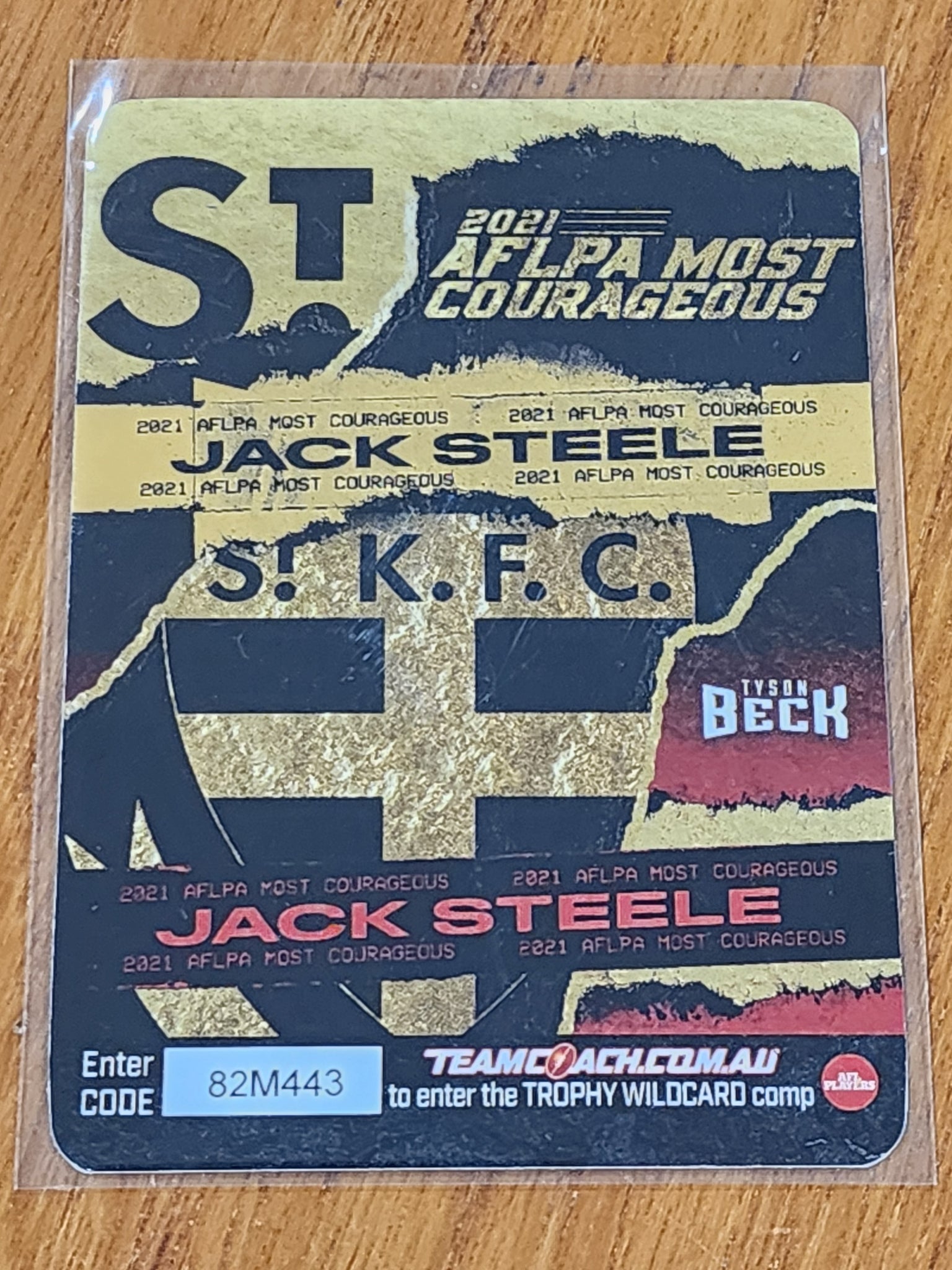 2022 Teamcoach  Gold Trophy Wildcard Jack Steele St Kilda TW-07