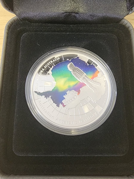 Australia Antarctic 2013 Perth Mint $1 Australian Antarctic Territory Aurora Australis 1oz .999 Silver Proof Coin