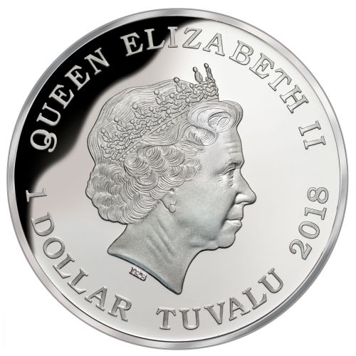 2018 $1 Tuvalu Deadly and Dangerous Australian Dingo 1oz 999 Silver Proof Coin Box Cert
