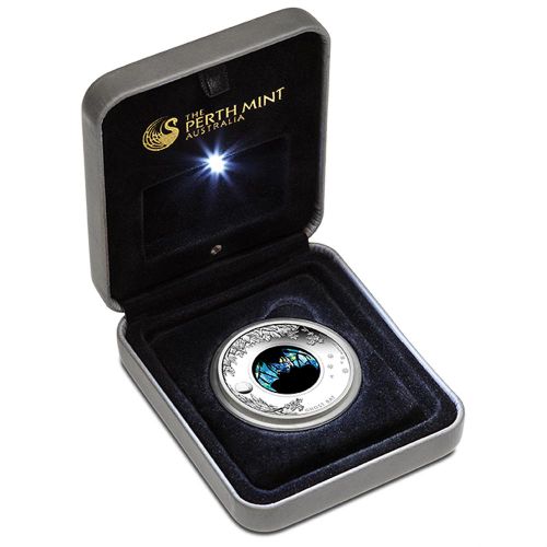 Australia 2015 Perth Mint Opal Series The Ghost Bat 1oz 999 Silver Proof Coin Box Cert