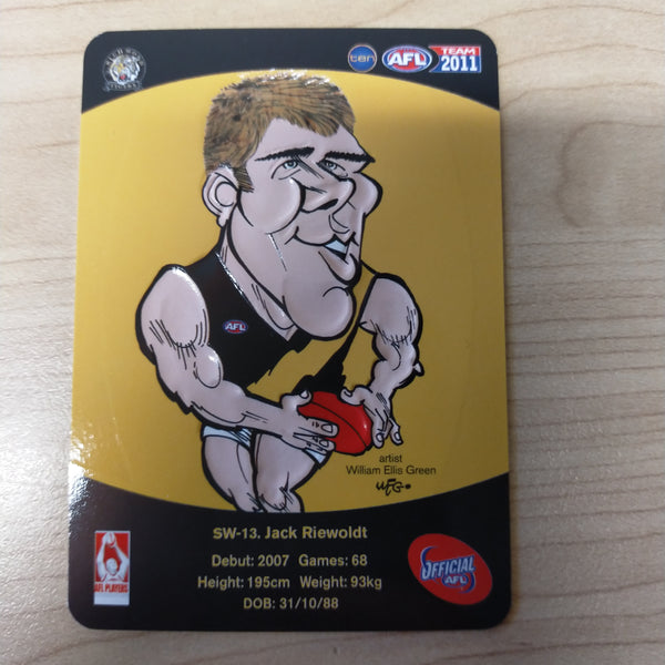 2011 Teamcoach Star Wildcard Jack Riewoldt Richmond SW-13