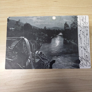 Australia Victoria 1904 Gold Digging on Ovens River Geelong Postmark Postcard