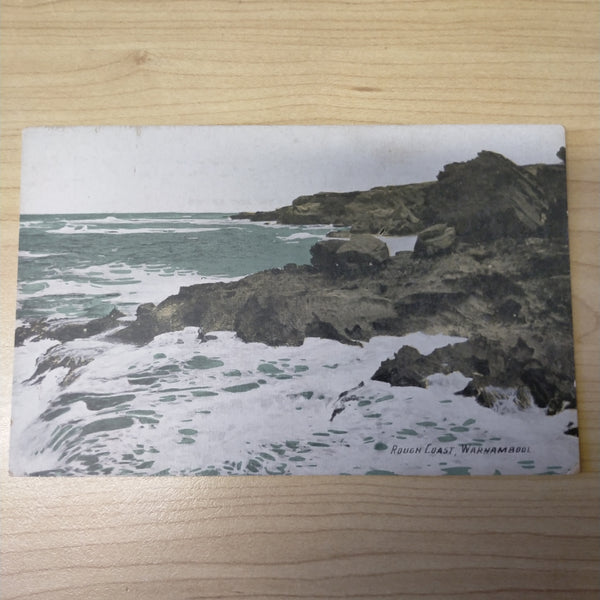 Australian Victorian Railway Tourist Series Rough Coast Warnambool Postcard