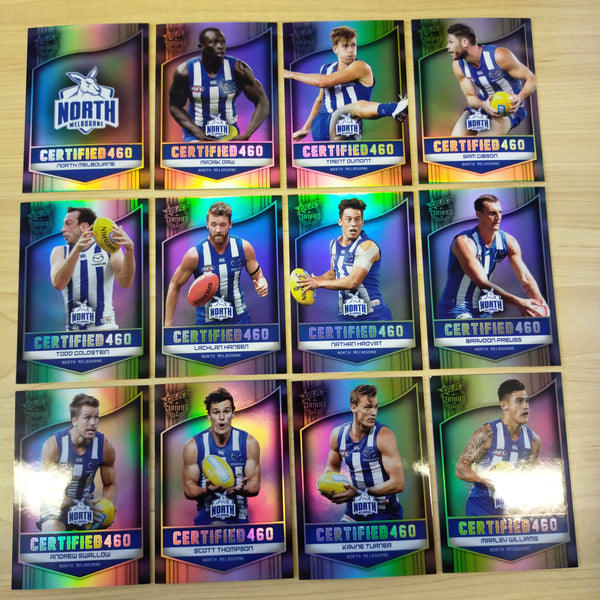 2017 Select Certified 460 North Melbourne Team Set of 12 Football Cards