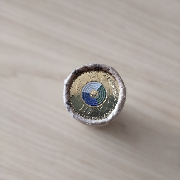 Australia 2020 $2 Coloured 75th Anniversary of the End of WWII coin in RAM Mint Roll