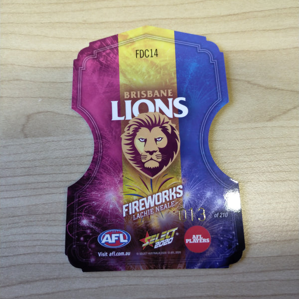 2020 Select Fireworks Lachie Neale Brisbane Lions No.013/210