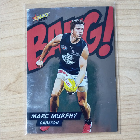 2021 AFL Select Footy Stars Bang Card Marc Murphy Carlton No.075/210