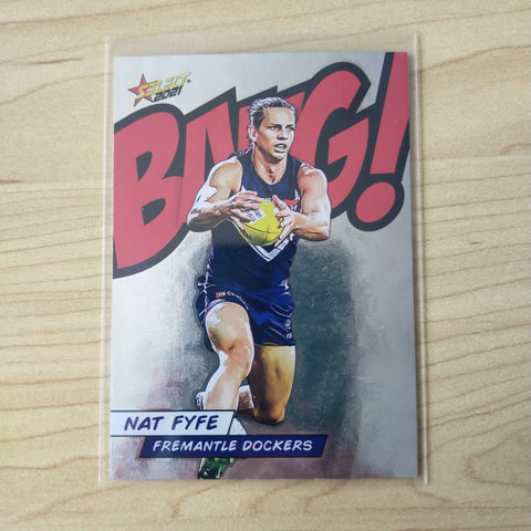 2021 AFL Select Footy Stars Bang Card Nat Fyfe Fremantle No.044/210