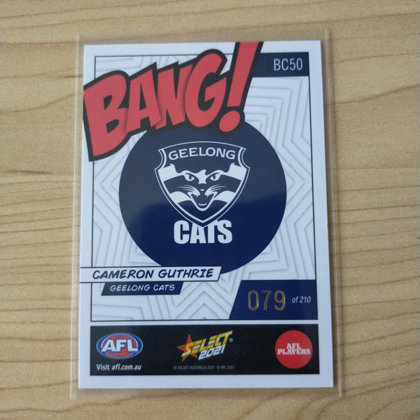 2021 AFL Select Footy Stars Bang Card Cameron Guthrie Geelong No.079/210