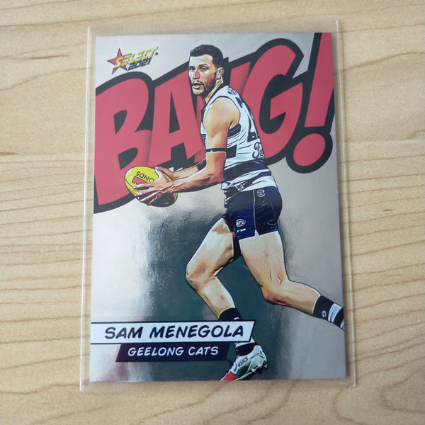 2021 AFL Select Footy Stars Bang Card Sam Menegola Geelong No.061/210