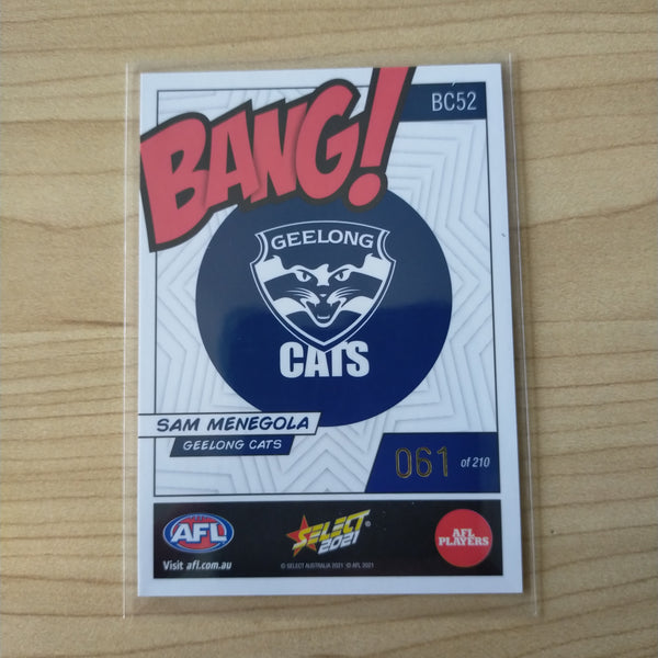 2021 AFL Select Footy Stars Bang Card Sam Menegola Geelong No.061/210