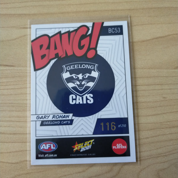 2021 AFL Select Footy Stars Bang Card Gary Rohan Geelong No.116/210