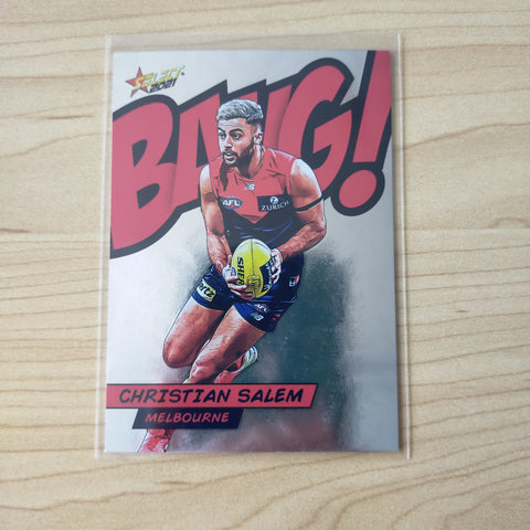 2021 AFL Select Footy Stars Bang Card Christian Salem Melbourne No.079/210