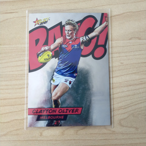 2021 AFL Select Footy Stars Bang Card Clayton Oliver Melbourne No.017/210