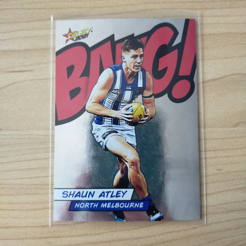 2021 AFL Select Footy Stars Bang Card Shaun Atley North Melbourne No.124/210