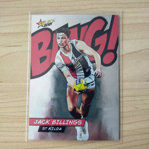 2021 AFL Select Footy Stars Bang Card Jack Billings St Kilda No.030/210