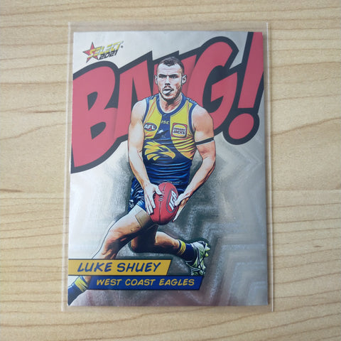 2021 AFL Select Footy Stars Bang Card Luke Shuey West Coast No.043/210