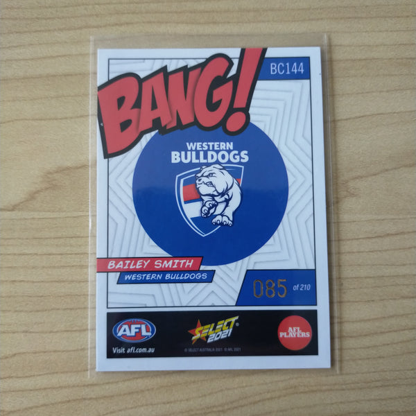 2021 AFL Select Footy Stars Bang Card Bailey Smith Western Bulldogs No.085/210