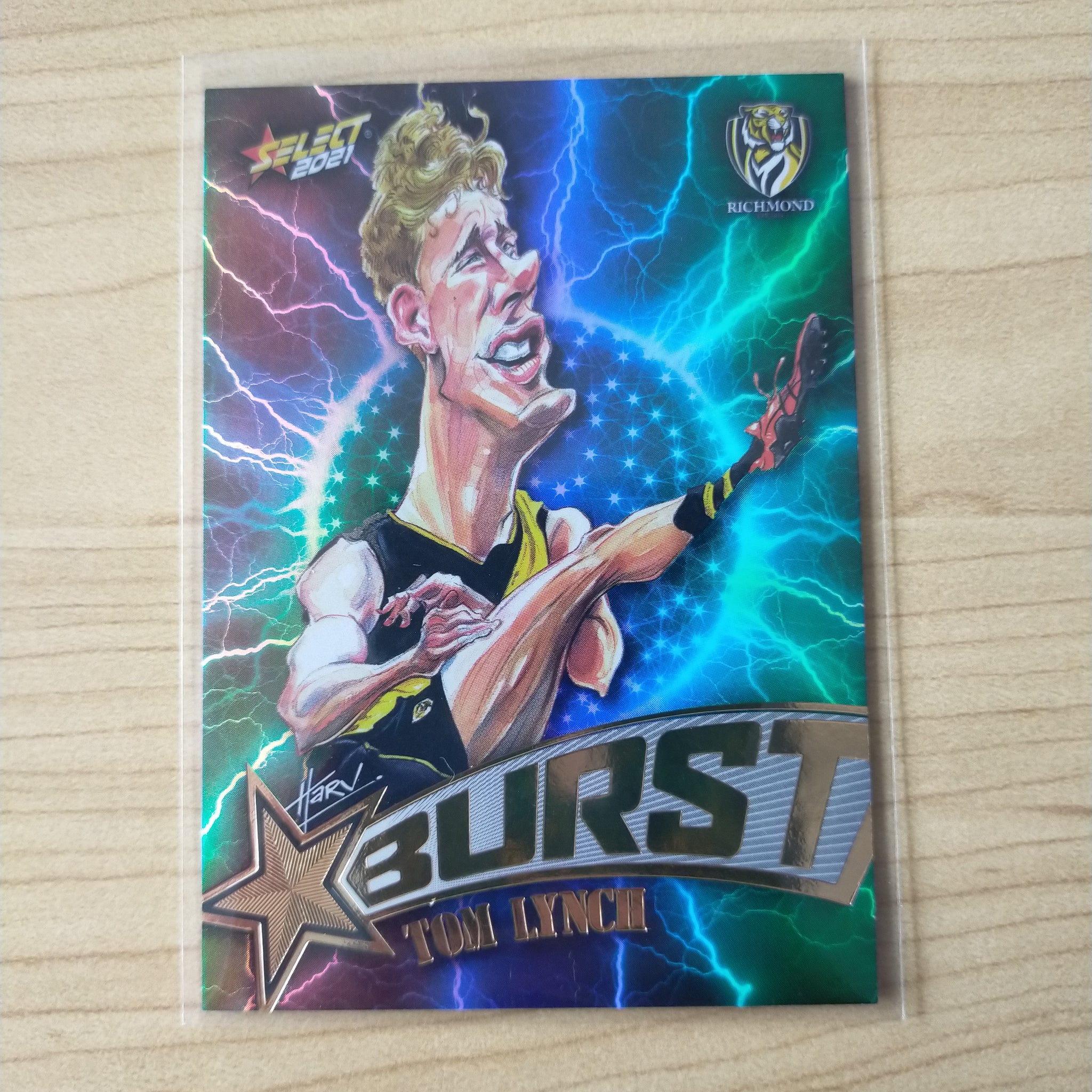 2021 AFL Select Footy Stars Lightning Star Burst Tom Lynch Richmond No.186/210