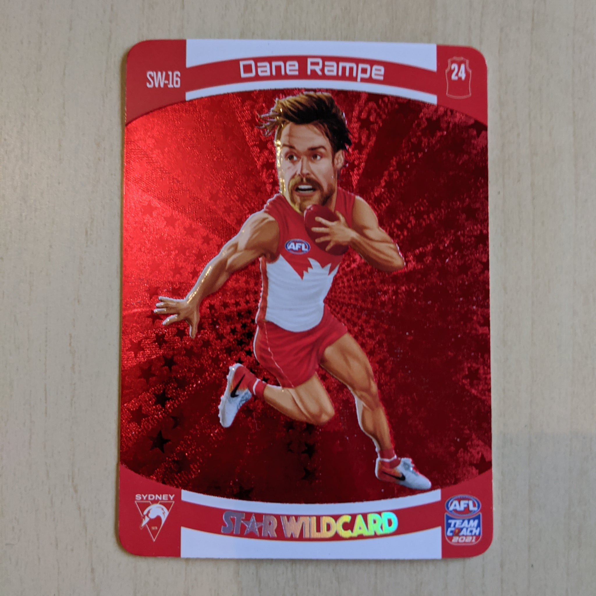 2021 AFL Teamcoach Star Wildcard SW16 Dane Rampe Sydney