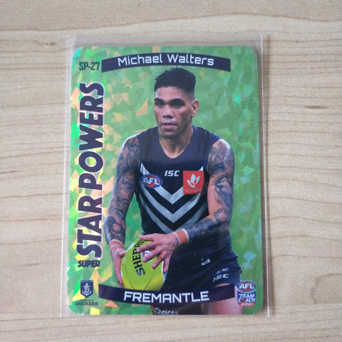 2021 AFL Teamcoach Green Star Powers Michael Walters Fremantle SP-27