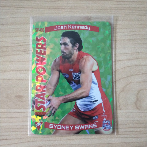 2021 AFL Teamcoach Green Star Powers Josh Kennedy Sydney SP-80