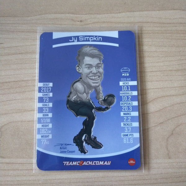 2021 AFL Teamcoach Magic Wildcard Jy Simpkin North Melbourne MW-12
