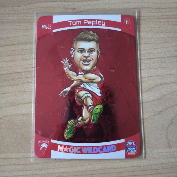 2021 AFL Teamcoach Magic Wildcard Tom Papley Sydney MW-16