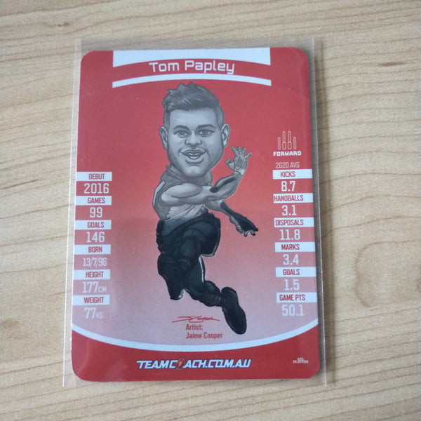 2021 AFL Teamcoach Magic Wildcard Tom Papley Sydney MW-16