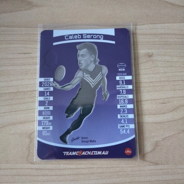 2021 AFL Teamcoach Trophy Star Wildcard Caleb Serong Fremantle TSW-04