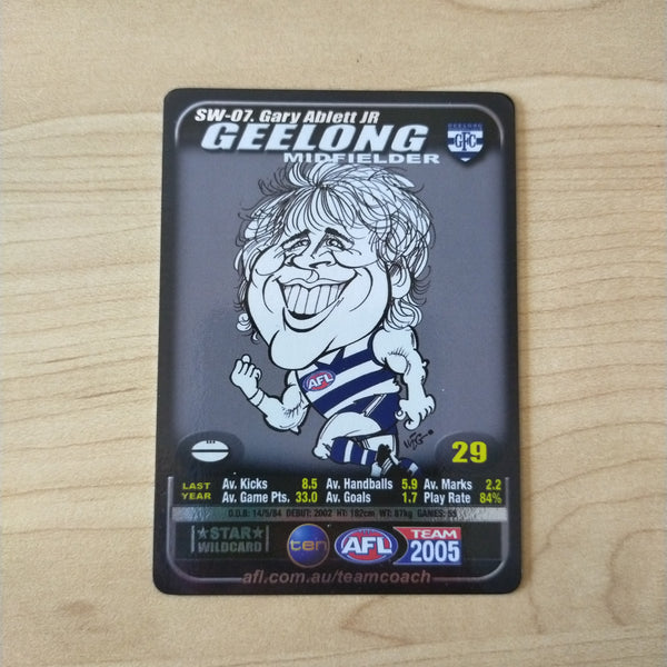 2005 Teamcoach Star Wildcard Gary Ablett Jr Geelong SW-07