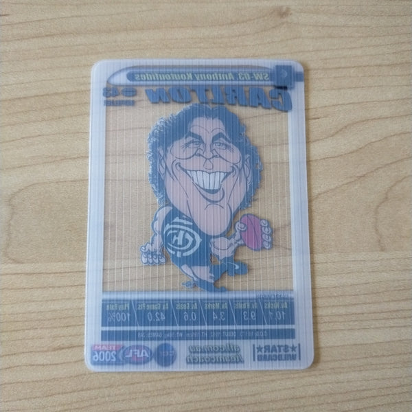 AFL 2006 Teamcoach Star Wildcard Anthony Koutoufides Carlton SW-03