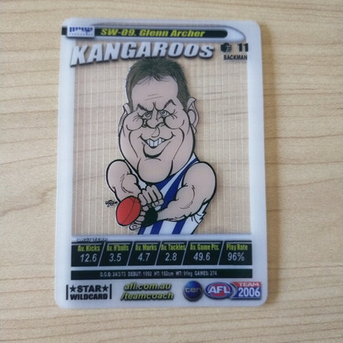 2006 Teamcoach Star Wildcard Glenn Archer North Melbourne SW-09