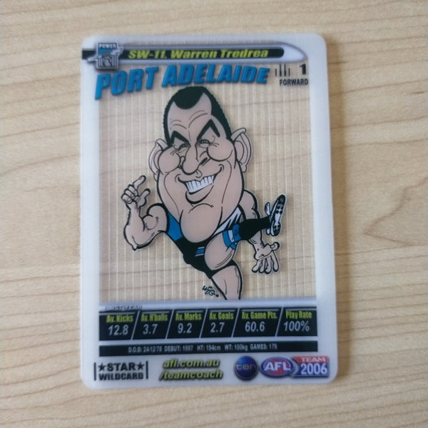 AFL 2006 Teamcoach Star Wildcard Warren Tredrea Port Adelaide Football Club SW-11