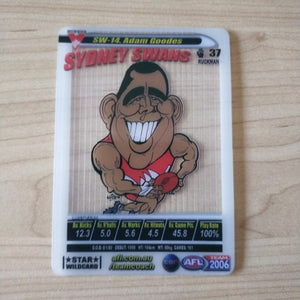 AFL 2006 Teamcoach Star Wildcard Adam Goodes Sydney Swans Football Club SW-14