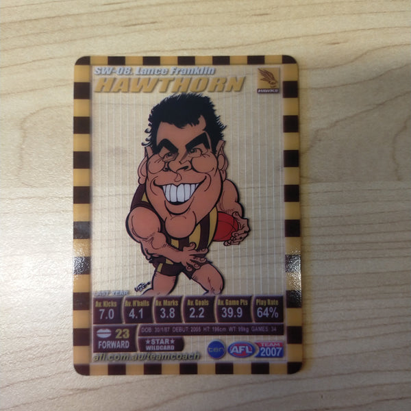 2007 Teamcoach Star Wildcard Lance Franklin Hawthorn SW-08