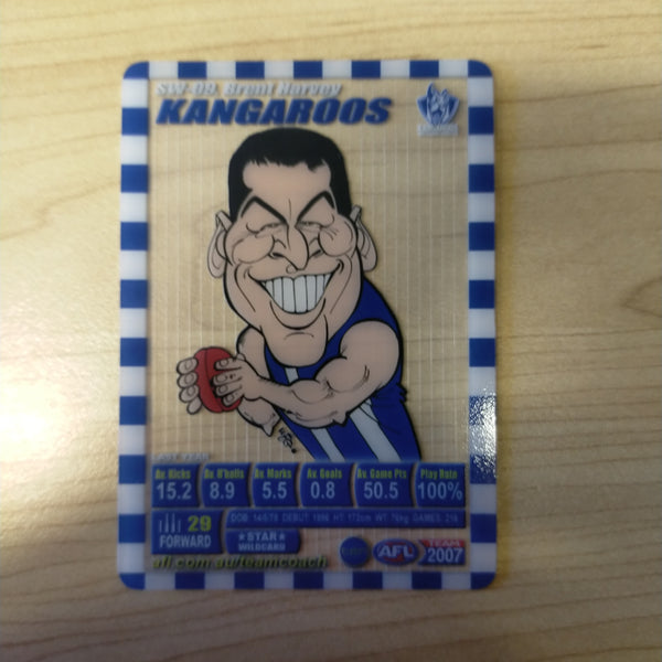 2007 Teamcoach Star Wildcard Brent Harvey North Melbourne SW-09