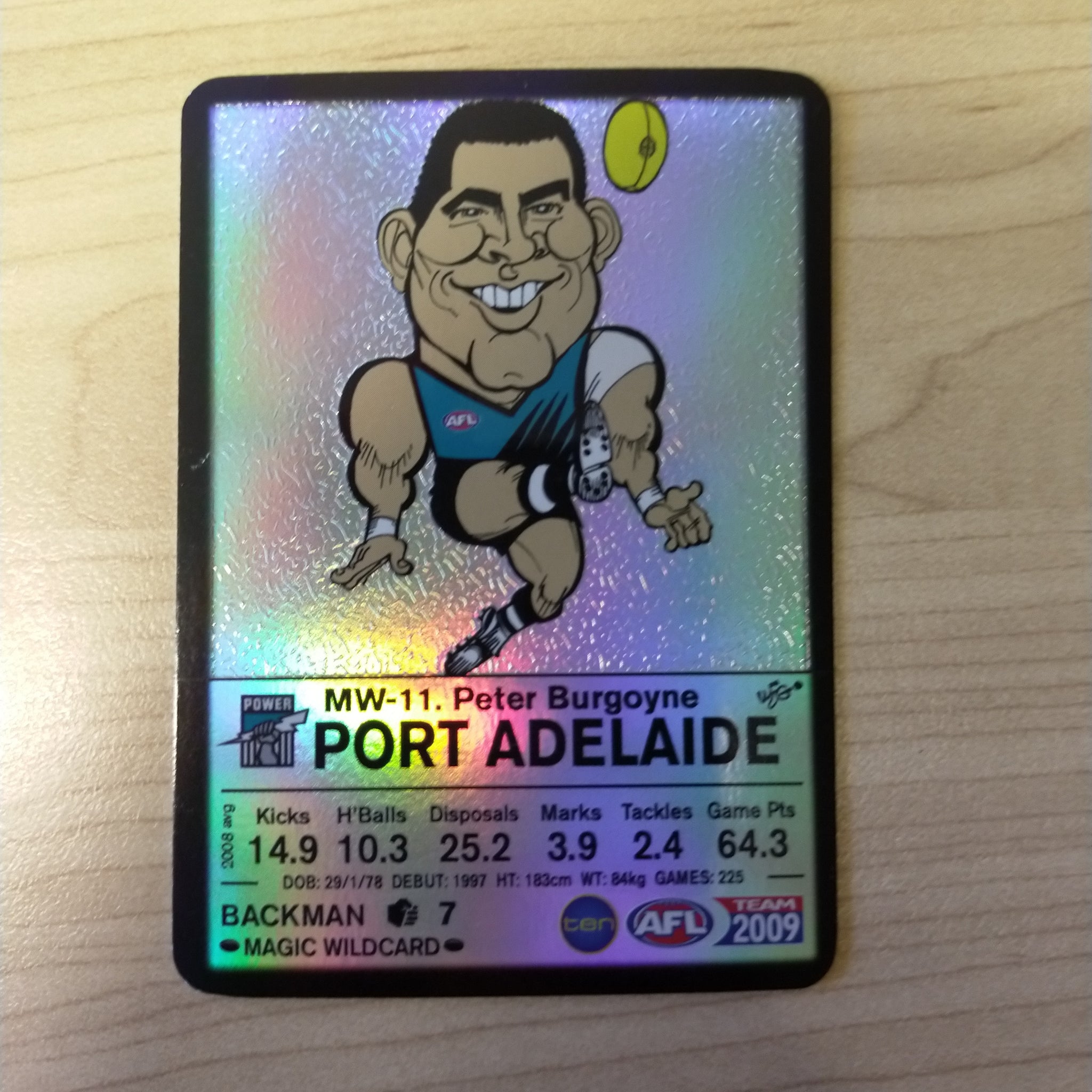 2009 Teamcoach Magic Wildcard Peter Burgoyne Port Adelaide MW-11