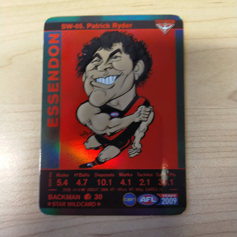 2009 Teamcoach Star Wildcard Patrick Ryder Essendon SW-05