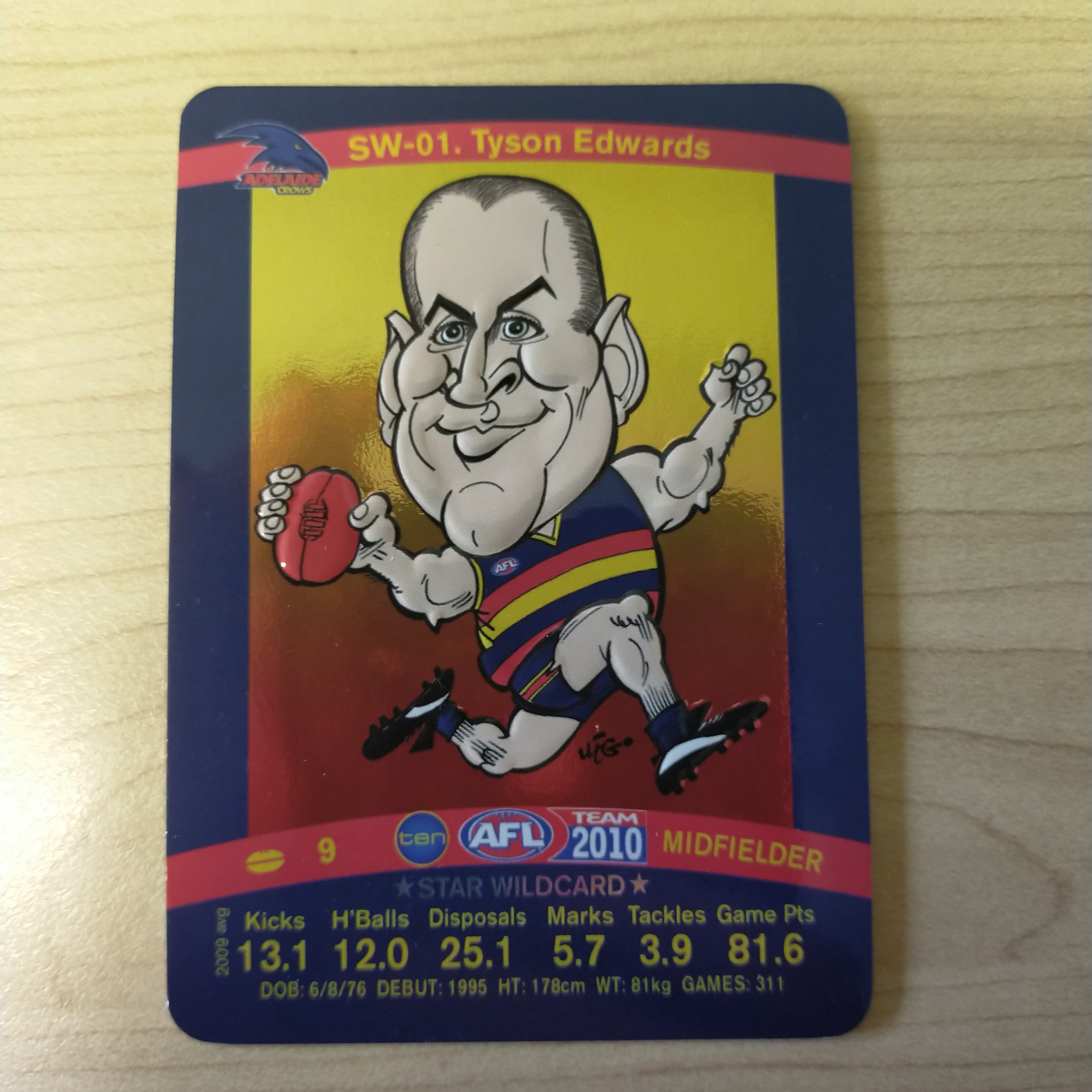 2010 Teamcoach Star Wildcard Tyson Edwards Adelaide SW-01