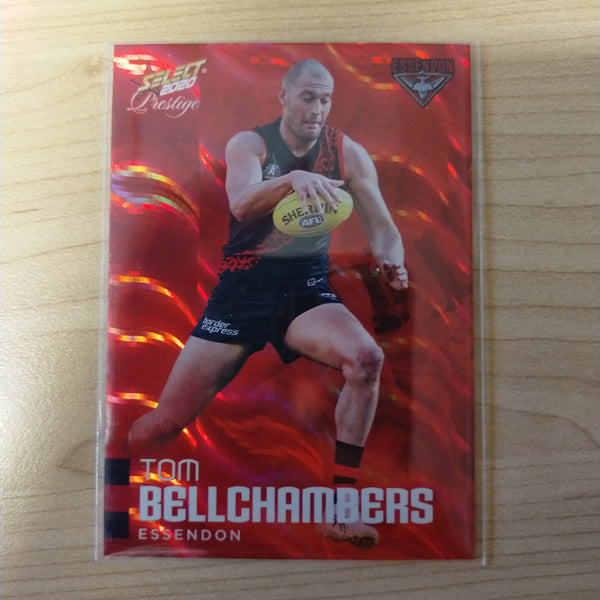 2020 Select Prestige Red Parallel Tom Bellchambers Essendon No.098/170