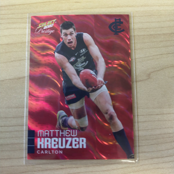 2020 Select Prestige Red Parallel Matthew Kreuzer Carlton No. 151/170
