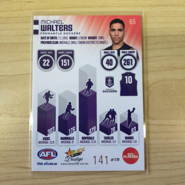 2020 Select Prestige Red Parallel Michael Walters Fremantle No. 141/170
