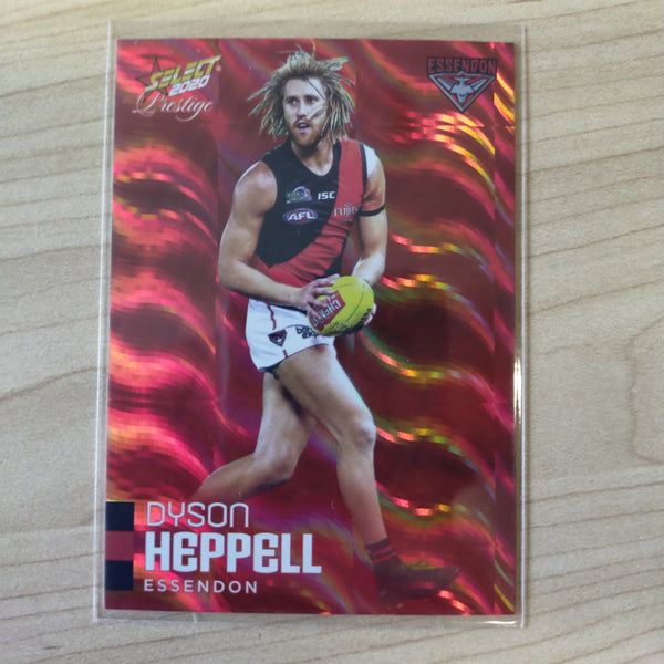2020 Select Prestige Red Parallel Dyson Heppell Essendon LOW NUMBER No. 009/170